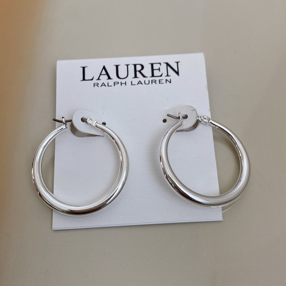 Lauren Ralph Lauren Jewelry - Lauren Ralph Lauren Silver Polished Hoop Earrings